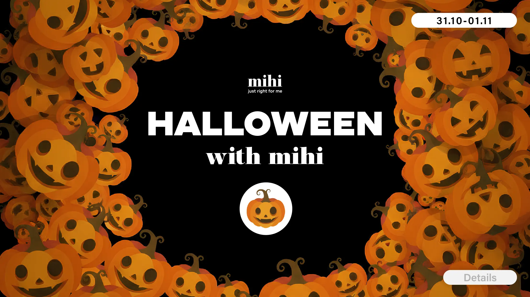 Only today explore the mihi website and look for hidden pumpkins
